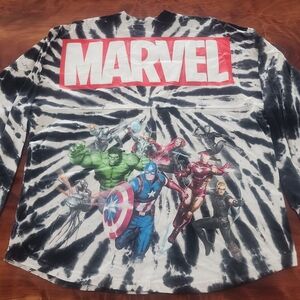 Disney Parks Marvel Black and White Tie-Dye Spirit Jersey